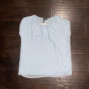 Taifun by Gerry Weber Ice Blue Relaxed Fit Blouse Size 10 Casual Career Office